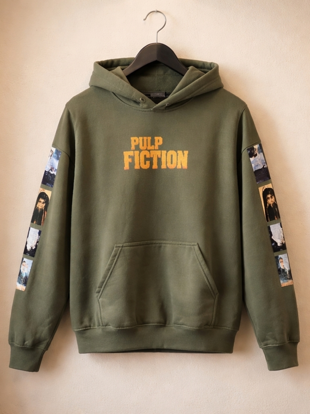 Pulp Fiction Olive Green Graphic Hoodie Sweatshirt